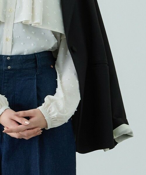ROPE' / ロペ テーラードジャケット | トリアセツイル シングルテーラードジャケット(デニムライク)/セットアップ対応 | 詳細13