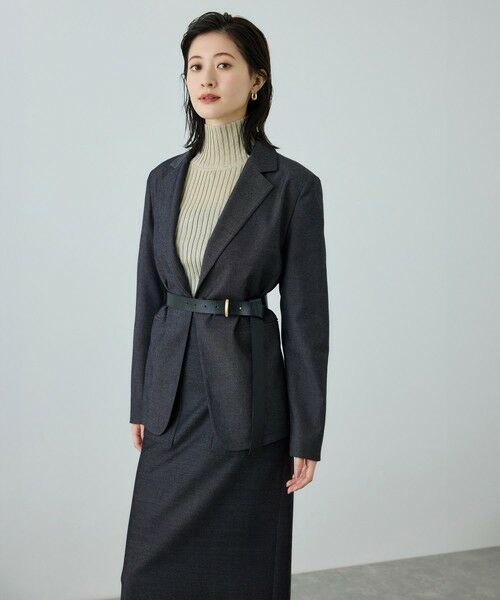 ROPE' / ロペ テーラードジャケット | トリアセツイル シングルテーラードジャケット(デニムライク)/セットアップ対応 | 詳細4