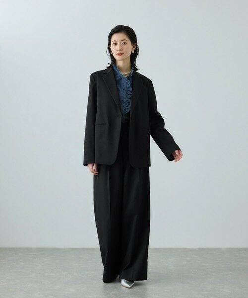 ROPE' / ロペ テーラードジャケット | トリアセツイル シングルテーラードジャケット(デニムライク)/セットアップ対応 | 詳細9