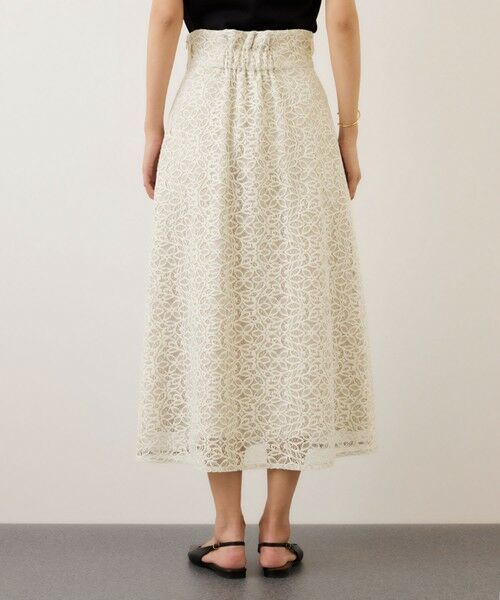 ROPE' / ロペ ミニ・ひざ丈スカート | ベルト付きセミフレアレーススカート/イージーケア | 詳細18