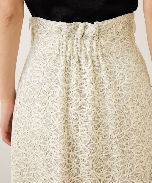 ROPE' / ロペ ミニ・ひざ丈スカート | ベルト付きセミフレアレーススカート/イージーケア | 詳細19