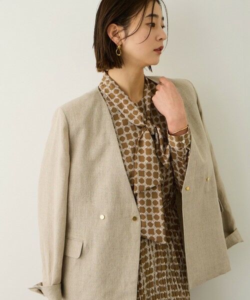 ROPE' / ロペ ミニ丈・ひざ丈ワンピース | ship's rope' オリジナルプリントプリーツタイワンピース | 詳細11