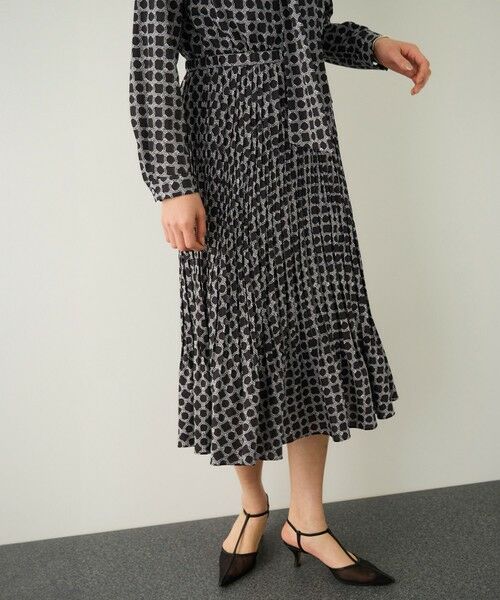 ROPE' / ロペ ミニ丈・ひざ丈ワンピース | ship's rope' オリジナルプリントプリーツタイワンピース | 詳細3