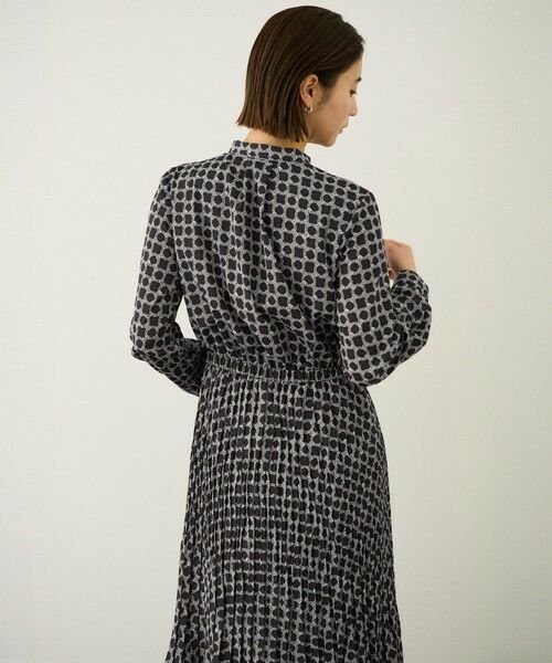 ROPE' / ロペ ミニ丈・ひざ丈ワンピース | ship's rope' オリジナルプリントプリーツタイワンピース | 詳細4