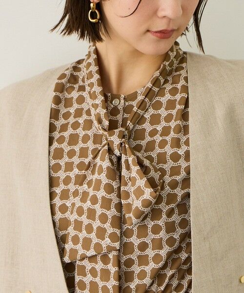 ROPE' / ロペ ミニ丈・ひざ丈ワンピース | ship's rope' オリジナルプリントプリーツタイワンピース | 詳細9