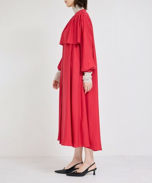 ROPE' / ロペ ロング・マキシ丈ワンピース | ギャザーヨークサテンワンピース/イージーケア | 詳細9