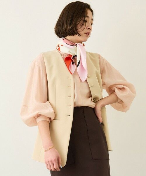 ROPE' / ロペ シャツ・ブラウス | キュプラシルクボリュームスリーブブラウス/イージーケア | 詳細12