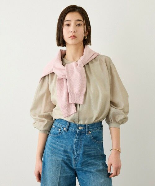 ROPE' / ロペ シャツ・ブラウス | キュプラシルクボリュームスリーブブラウス/イージーケア | 詳細3