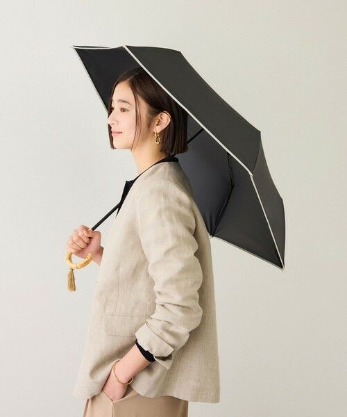 ROPE' / ロペ 傘 | [撥水/晴雨兼用]バンブーハンドルバイカラーコンパクトパラソル(折りたたみ雨傘・遮熱日傘)/UV&遮光率100%カット/近赤外線99.9％ | 詳細22