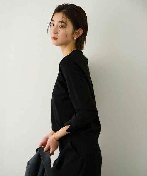 ROPE' / ロペ ニット・セーター | ビジューレース襟ニットプルオーバー/イージーケア | 詳細15