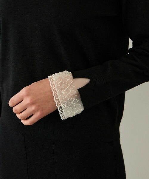 ROPE' / ロペ ニット・セーター | ビジューレース襟ニットプルオーバー/イージーケア | 詳細23