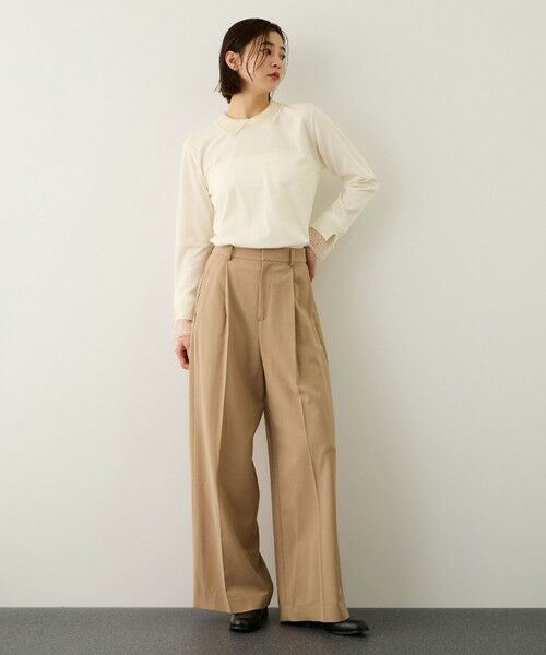 ROPE' / ロペ ニット・セーター | ビジューレース襟ニットプルオーバー/イージーケア | 詳細8