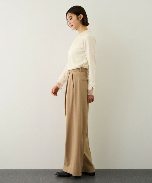 ROPE' / ロペ ニット・セーター | ビジューレース襟ニットプルオーバー/イージーケア | 詳細9