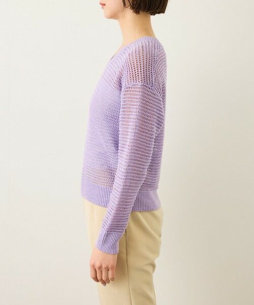 ROPE' / ロペ ニット・セーター | リネン畦編みVネックニット/イージーケア | 詳細21