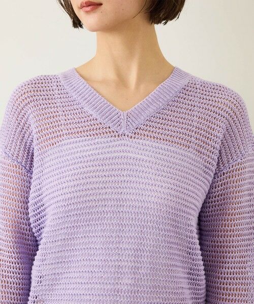ROPE' / ロペ ニット・セーター | リネン畦編みVネックニット/イージーケア | 詳細23
