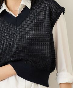 ROPE' / ロペ ニット・セーター | ピンタックサマーノースリーブニット/イージーケア