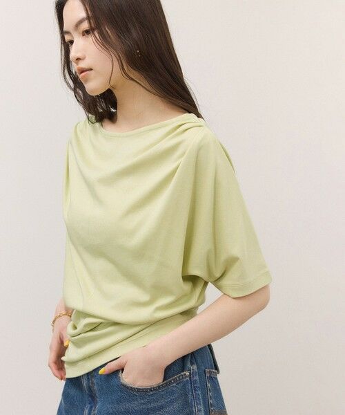 ROPE' / ロペ Tシャツ | 【ADAM ET ROPE’ FEMME】ドレープトップス（オリーブ(37)）