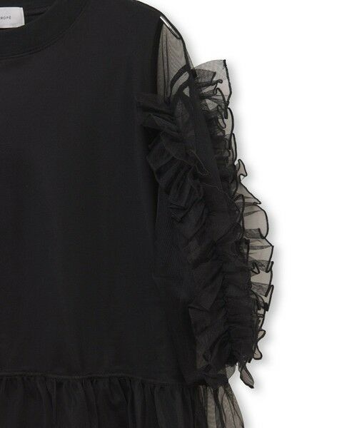 ROPE' / ロペ Tシャツ | 【ADAM ET ROPE’ FEMME】フリルギャザーチュールトップス【サステナブル】 | 詳細10