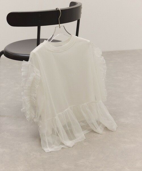 ROPE' / ロペ Tシャツ | 【ADAM ET ROPE’ FEMME】フリルギャザーチュールトップス【サステナブル】 | 詳細21