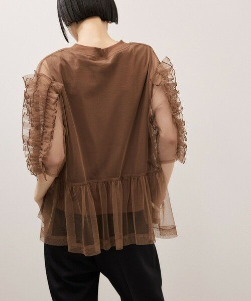 ROPE' / ロペ Tシャツ | 【ADAM ET ROPE’ FEMME】フリルギャザーチュールトップス【サステナブル】 | 詳細25