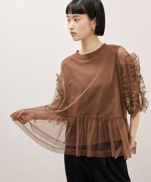 ROPE' / ロペ Tシャツ | 【ADAM ET ROPE’ FEMME】フリルギャザーチュールトップス【サステナブル】 | 詳細26