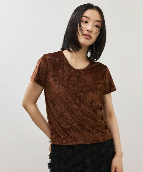 ROPE' / ロペ Tシャツ | 【ADAM ET ROPE’ FEMME】クラッシュベロアTEE | 詳細4