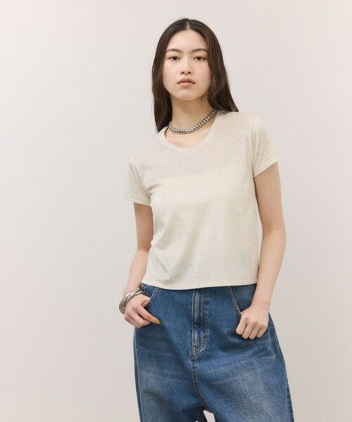 ROPE' / ロペ Tシャツ | 【ADAM ET ROPE’ FEMME】クラッシュベロアTEE | 詳細5