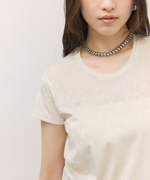 ROPE' / ロペ Tシャツ | 【ADAM ET ROPE’ FEMME】クラッシュベロアTEE | 詳細7