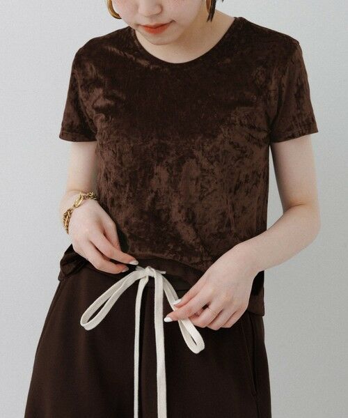 ROPE' / ロペ Tシャツ | 【ADAM ET ROPE’ FEMME】クラッシュベロアTEE | 詳細13