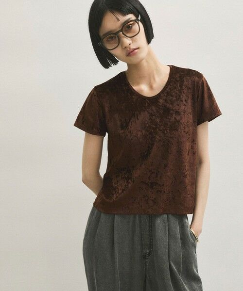 ROPE' / ロペ Tシャツ | 【ADAM ET ROPE’ FEMME】クラッシュベロアTEE | 詳細9