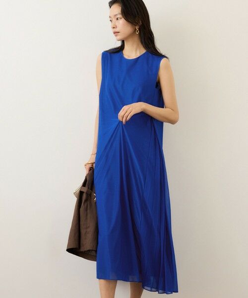 ROPE' / ロペ ロング・マキシ丈ワンピース | エスパンディサイドプリーツワンピース（ブルー(44)）