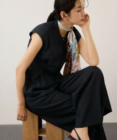 ROPE' / ロペ シャツ・ブラウス | カラミ織りタックナロースタンドブラウス/セットアップ対応・イージーケア