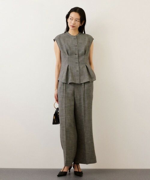 ROPE' / ロペ シャツ・ブラウス | カラミ織りタックナロースタンドブラウス/セットアップ対応・イージーケア | 詳細10