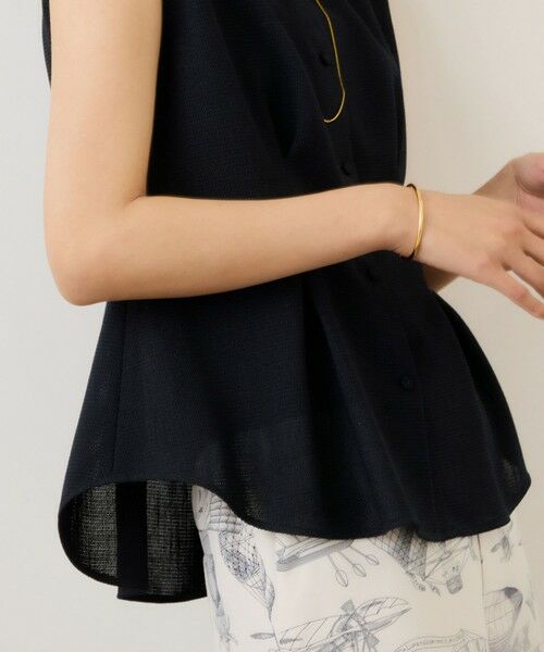 ROPE' / ロペ シャツ・ブラウス | カラミ織りタックナロースタンドブラウス/セットアップ対応・イージーケア | 詳細15