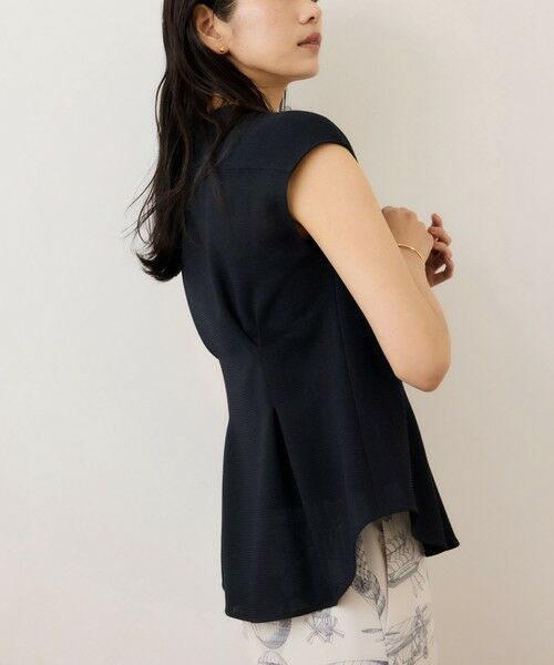 ROPE' / ロペ シャツ・ブラウス | カラミ織りタックナロースタンドブラウス/セットアップ対応・イージーケア | 詳細16