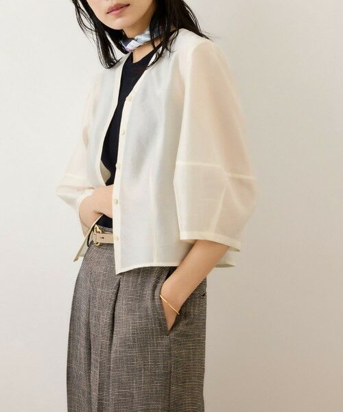 ROPE' / ロペ シャツ・ブラウス | ランタンスリーブシルクライクブラウス | 詳細1