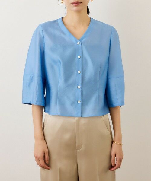 ROPE' / ロペ シャツ・ブラウス | ランタンスリーブシルクライクブラウス | 詳細10