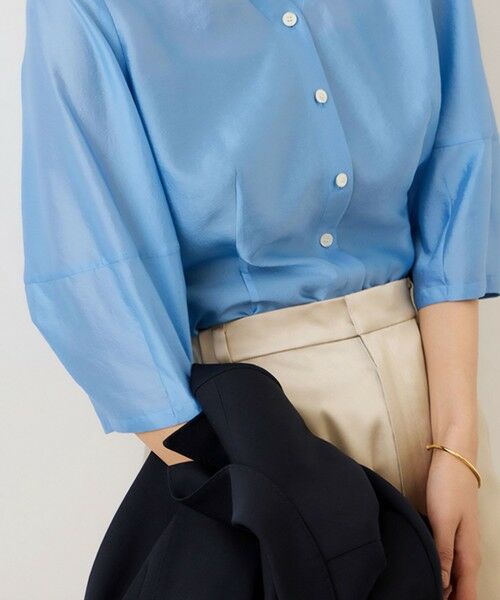 ROPE' / ロペ シャツ・ブラウス | ランタンスリーブシルクライクブラウス | 詳細6