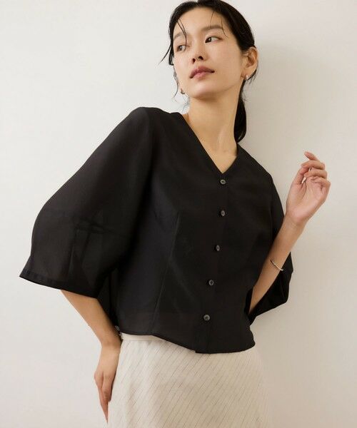 ROPE' / ロペ シャツ・ブラウス | ランタンスリーブシルクライクブラウス | 詳細8