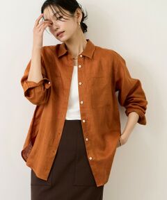 ROPE' / ロペ シャツ・ブラウス | ウォッシュリネンベーシックシャツ/イージーケア