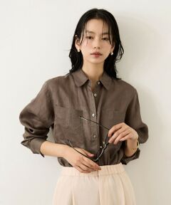 ROPE' / ロペ シャツ・ブラウス | ウォッシュリネンベーシックシャツ/イージーケア