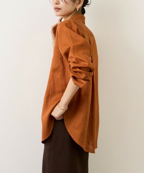 ROPE' / ロペ シャツ・ブラウス | ウォッシュリネンベーシックシャツ/イージーケア | 詳細1