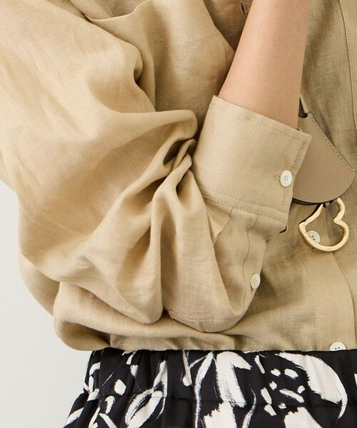 ROPE' / ロペ シャツ・ブラウス | ウォッシュリネンベーシックシャツ/イージーケア | 詳細12