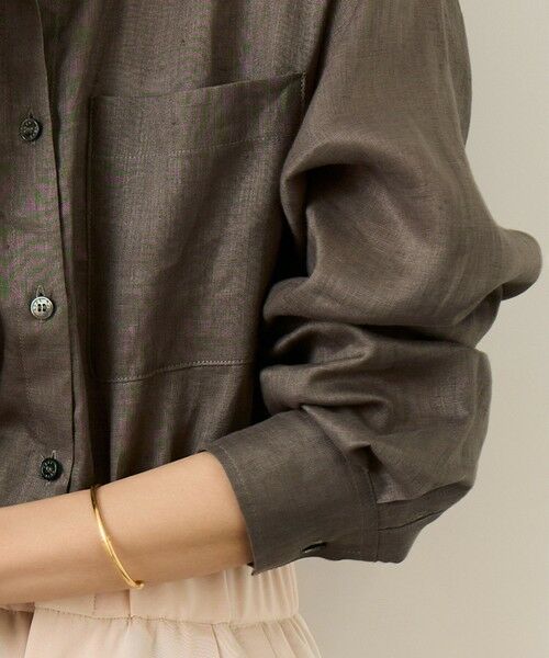 ROPE' / ロペ シャツ・ブラウス | ウォッシュリネンベーシックシャツ/イージーケア | 詳細13