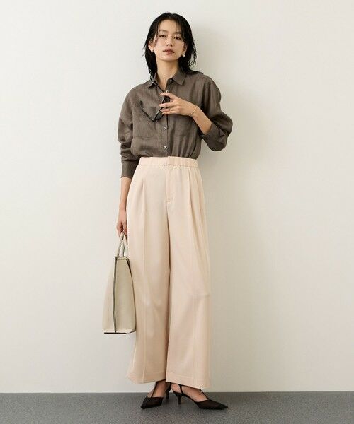 ROPE' / ロペ シャツ・ブラウス | ウォッシュリネンベーシックシャツ/イージーケア | 詳細15