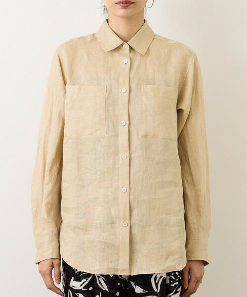 ROPE' / ロペ シャツ・ブラウス | ウォッシュリネンベーシックシャツ/イージーケア | 詳細19