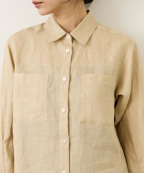 ROPE' / ロペ シャツ・ブラウス | ウォッシュリネンベーシックシャツ/イージーケア | 詳細23