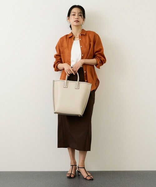 ROPE' / ロペ シャツ・ブラウス | ウォッシュリネンベーシックシャツ/イージーケア | 詳細4