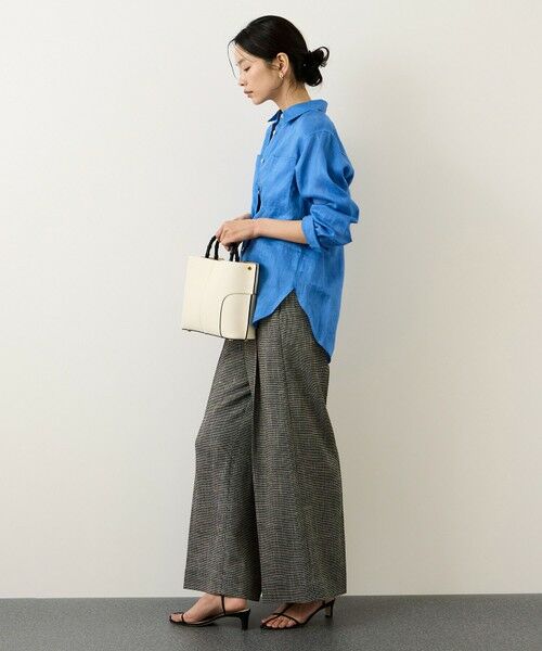 ROPE' / ロペ シャツ・ブラウス | ウォッシュリネンベーシックシャツ/イージーケア | 詳細5