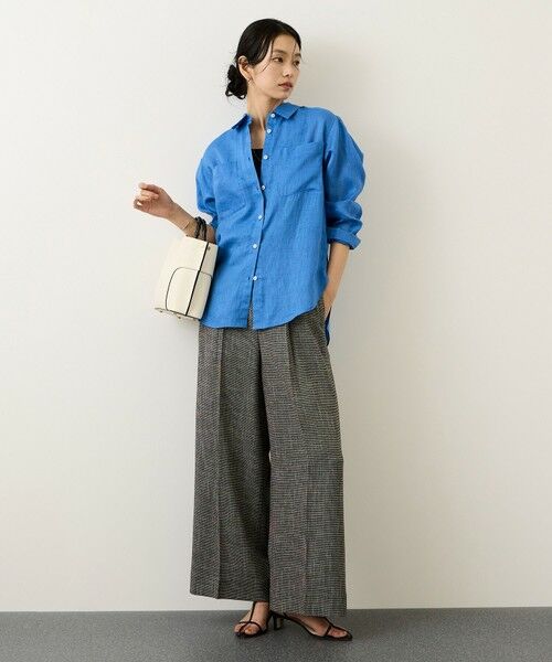 ROPE' / ロペ シャツ・ブラウス | ウォッシュリネンベーシックシャツ/イージーケア | 詳細6